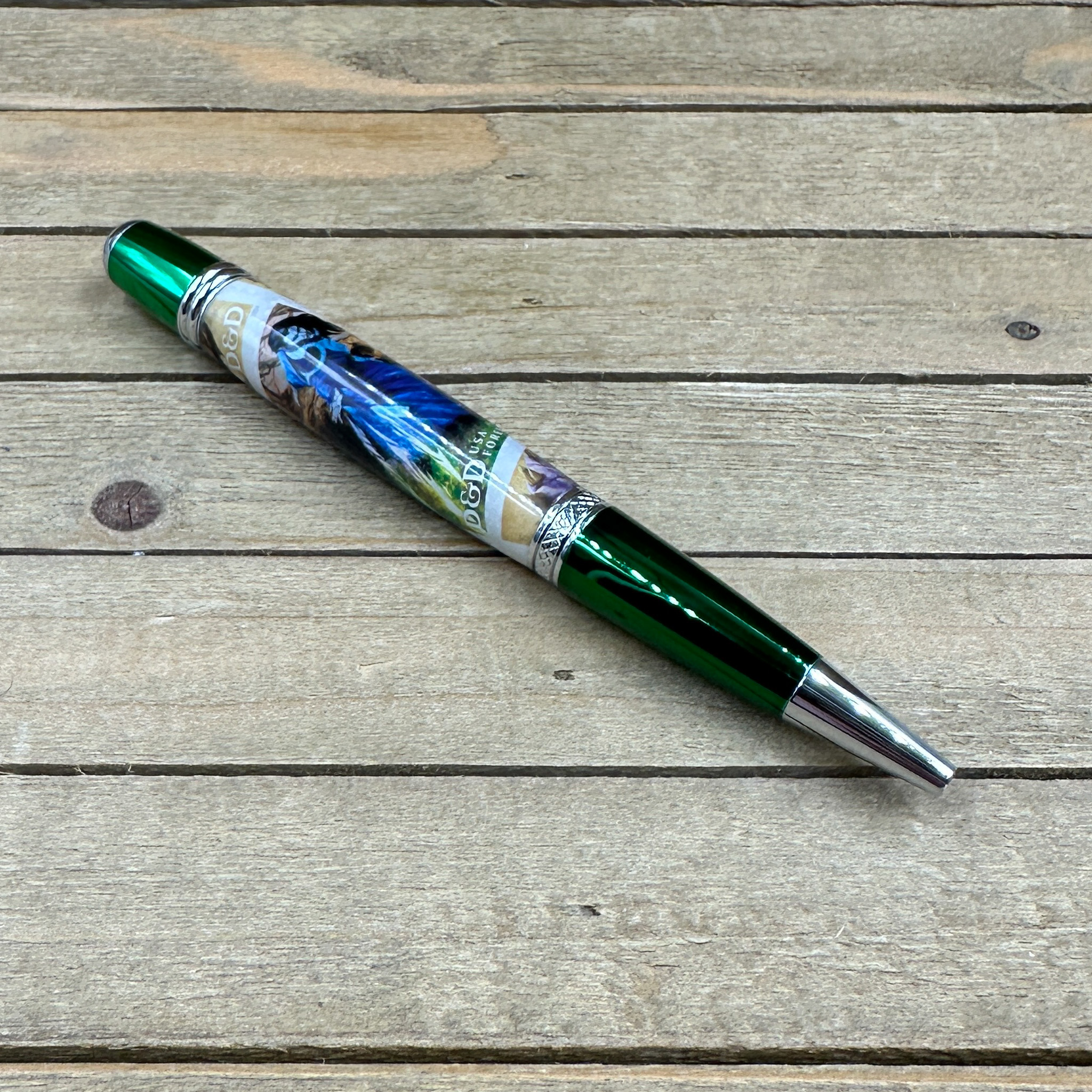 Green and chrome DnD Ballpoint pen Green and chrome DnD Ballpoint pen